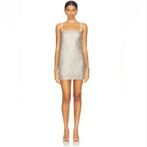 ALLSAINTS Opeline Dress in White & Gold